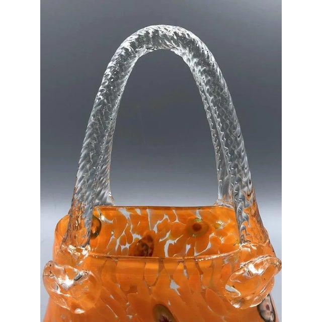 Orange Murano Glass Vase Handbag from Millefiori, 1960s For Sale - Image 10 of 13