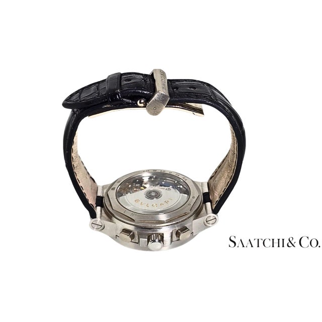 18k(750) White Gold Bvlgari Diagono Men's Watch For Sale - Image 10 of 10