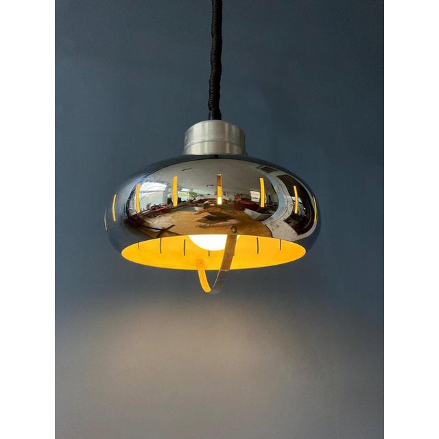 Mid-Century Metal Ufo Pendant Lamp from Herda For Sale - Image 10 of 11