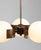Vintage Italian Copper and Opaline Glass Chandelier For Sale - Image 12 of 18