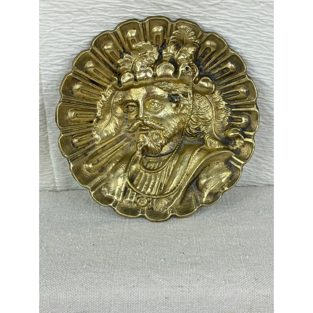Art Nouveau Vintage Brass Catchall/Ashtray For Sale - Image 3 of 8