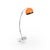 Postmodern Mid-Century Space Age Orange Floor Arc Lamp, 1970s For Sale - Image 3 of 12