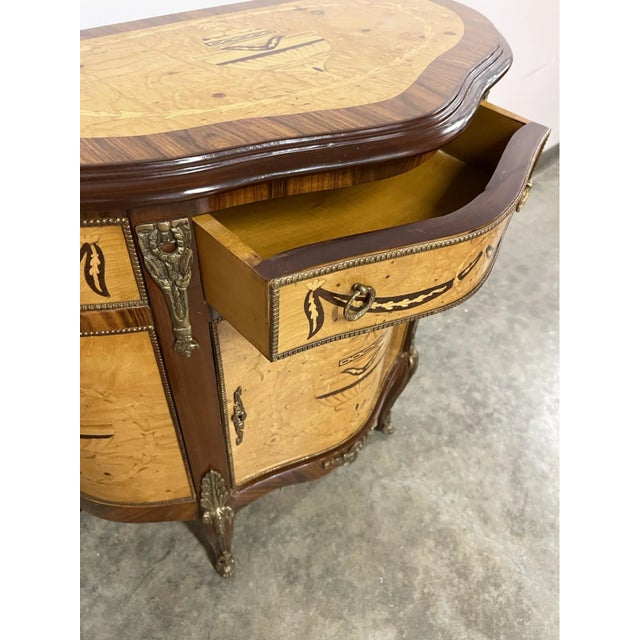 1920s Antique or Near-Antique French Style Cabinet - Refinished For Sale - Image 4 of 12