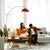 Mid-Century Modern Luna Bella Arc Floor Lamp - Red Finish, Black Marble Base, Dimmer Switch For Sale - Image 3 of 12
