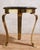 Beautiful green composite marble and brass Muller's of Mexico side table attributed to Arturo Pani. The perfect size for a...