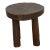 Earthy Hand-Hewn Wood Stool For Sale
