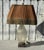 Glass 1940s Monumental Murano Glass Lamp With Custom Silk Velvet Fringe Trim Shade For Sale - Image 7 of 17