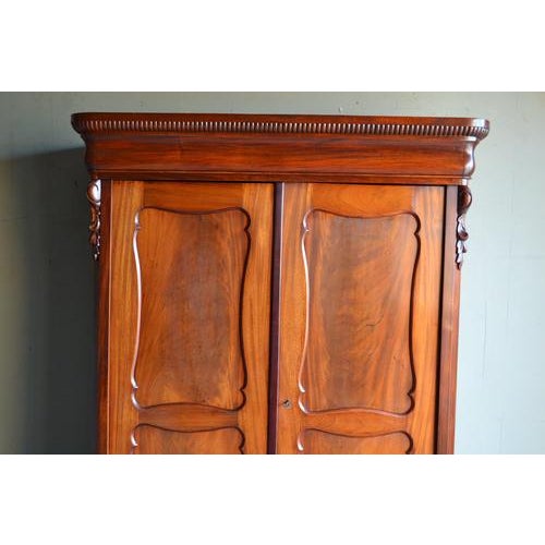 Antique Mahogany Biedermeier Maids Cupboard For Sale - Image 3 of 10