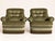 English-Style Toadstool Chairs in Olive Green Velvet, 1960s, Set of 2 For Sale - Image 7 of 7