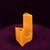 Gold Space Age Sculptural Amber Ceramic Vase, Italy, 1970 For Sale - Image 8 of 18