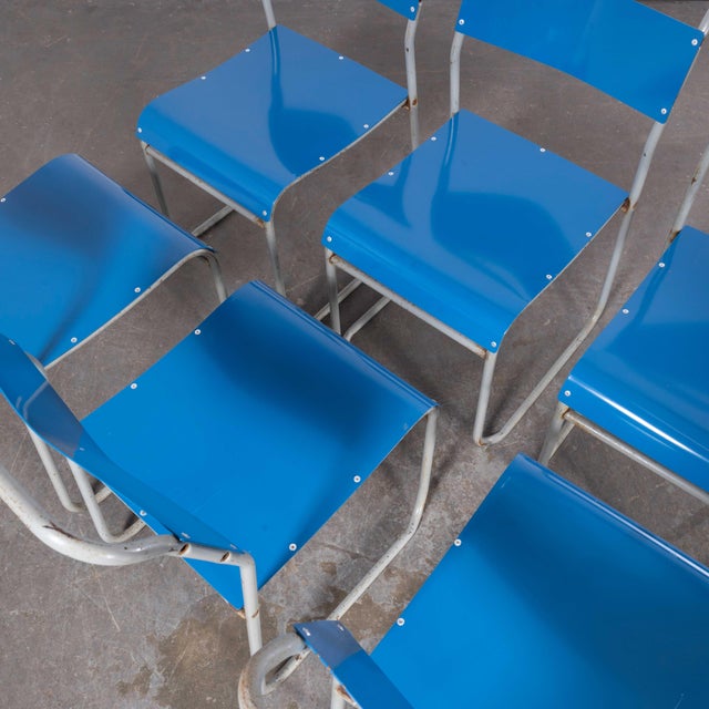 Tubular Metal Outdoor Dining Chairs from Pel Cox, 1950s, Set of 4 For Sale - Image 16 of 18