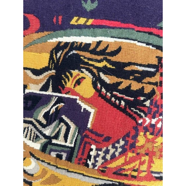 Textile Mid-Century Modern French Tapestry by Mileva for Aubusson, 1940s For Sale - Image 7 of 18