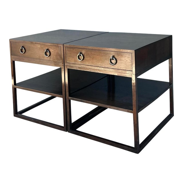 Vintage Two Tiered Nightstands - A Pair For Sale