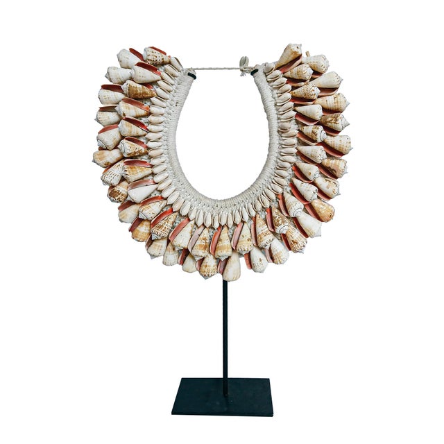 2010s Cone Shell Necklace on Stand, Papua New Guinea, Contemporary For Sale - Image 5 of 16