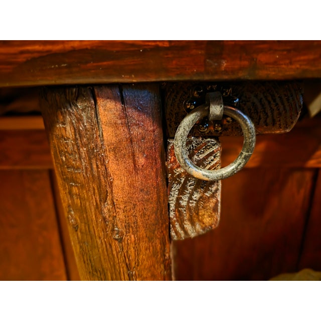 Asian 1990s Korean Console Table with Hand-Calligraphy Surface For Sale - Image 3 of 9