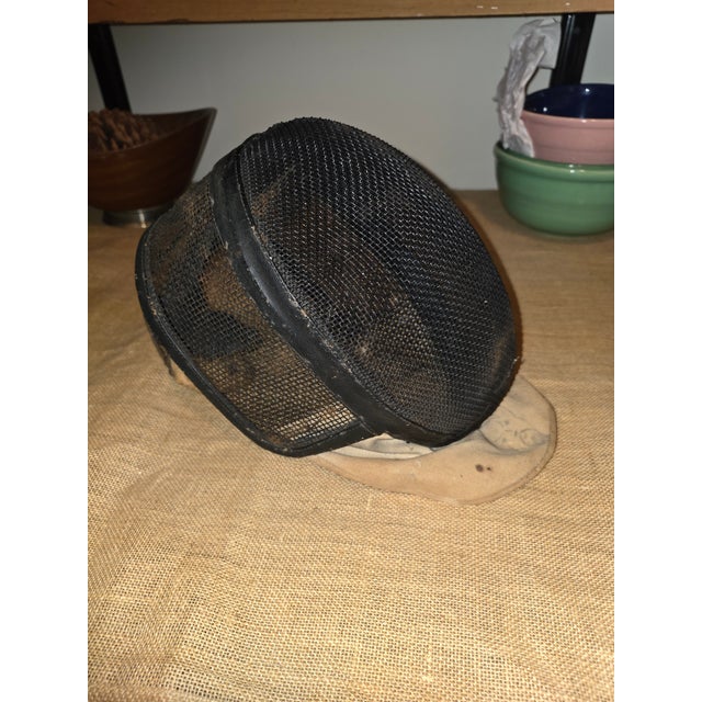 Joseph Vince Antique Fencing Helmet For Sale - Image 4 of 12