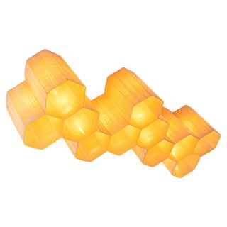 Molecular Honeycomb 11-Light Flush Mount & Wall Light in Fiberglass & Steel, 1950s For Sale