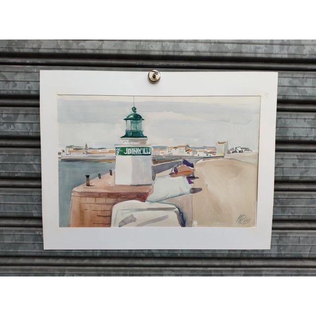 Michel Roubille, Landscape, 1987, Watercolor For Sale - Image 7 of 7