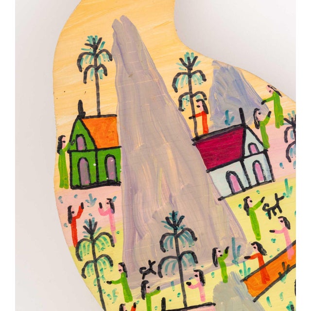 American Howard Finster Landscape and Goose Panel, 1993 For Sale - Image 3 of 7