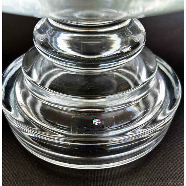 Large Blown Glass Centerpiece Bowl by Global Views Made in Portugal For Sale In Miami - Image 6 of 10