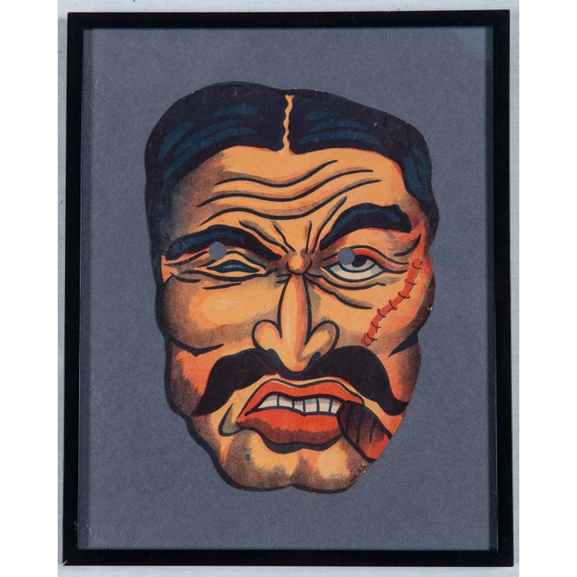 Set of Eight Framed Masks For Sale - Image 9 of 11
