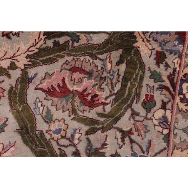 Floral 1990's Pak-Persian Green/Green Wool Rug - 2'0'' X 4'3'' For Sale In New York - Image 6 of 9
