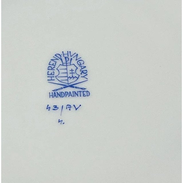 Small Chinese Bouquet Apponyi Green Porcelain Tureen with Handles from Herend For Sale - Image 6 of 7