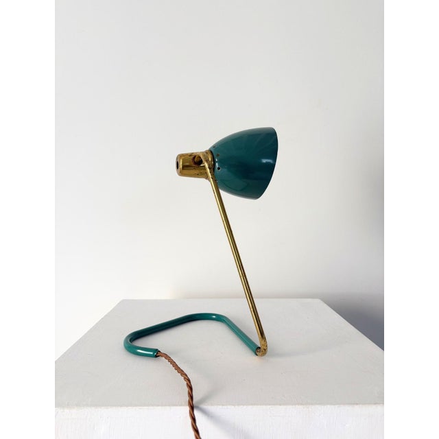 Green Metal Desk Lamp by Robert Caillat, 1950 For Sale - Image 11 of 11