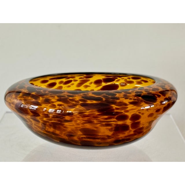 Italian 1970’s Italian Blown Tortoise Shell Glass For Sale - Image 3 of 12