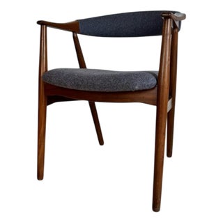 Vintage Danish Chair by T.H. Harlev for Farstrup Furniture Factory, 1960s For Sale