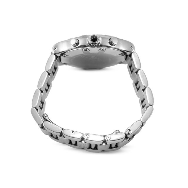 Cartier Cartier 21 Chronoscaph 38mm 2424 Black Silver Sub Roman Bezel Steel Quartz Watch For Sale - Image 4 of 9