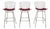 Set of 3 Harry Bertoia for Knoll Pair of Chrome Wire Frame Bar Stools For Sale
