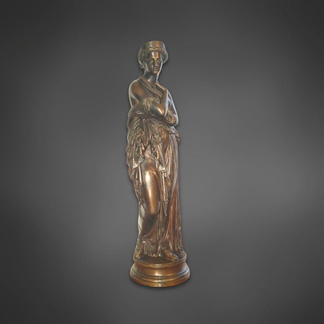 Jean-Baptiste Clesinger, Helen of Troy, Mid-1800s, Patinated Bronze For Sale - Image 9 of 14