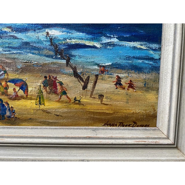 1948 Norma Page Donges Beach Oil on Canvas For Sale - Image 4 of 7