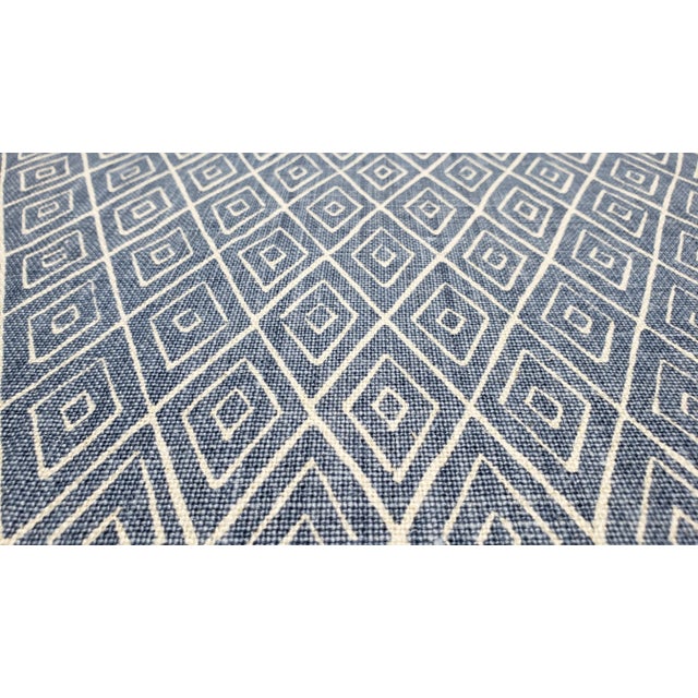 Peter Dunham Atlas Indigo Fabric: 3.5 Yards For Sale