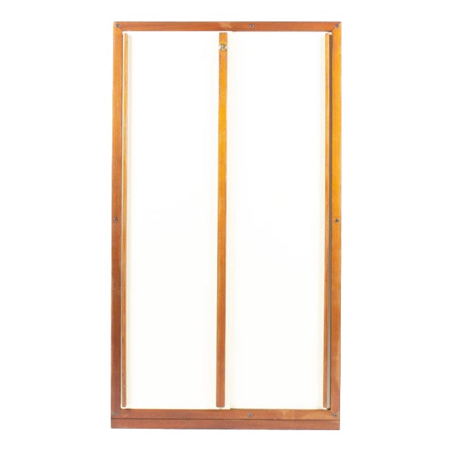 Mahogany and Beige Panel Wardrobe by André Sornay, France, 1960s For Sale