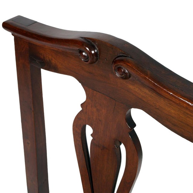 1920s Italian Baroque Chippendale Style Walnut Chairs from Testolini, 1920s, Set of 6 For Sale - Image 5 of 10