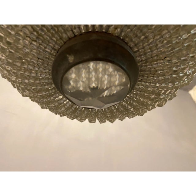 Vintage Crystal Beaded Flush Mount, 1940s For Sale - Image 4 of 9