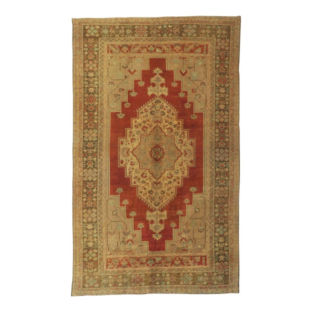 Vintage Turkish Oushak Rug 07’05 X 12’03 For Sale