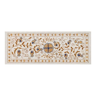 Floral Suzani Wall Hanging, Gold Medallion For Sale
