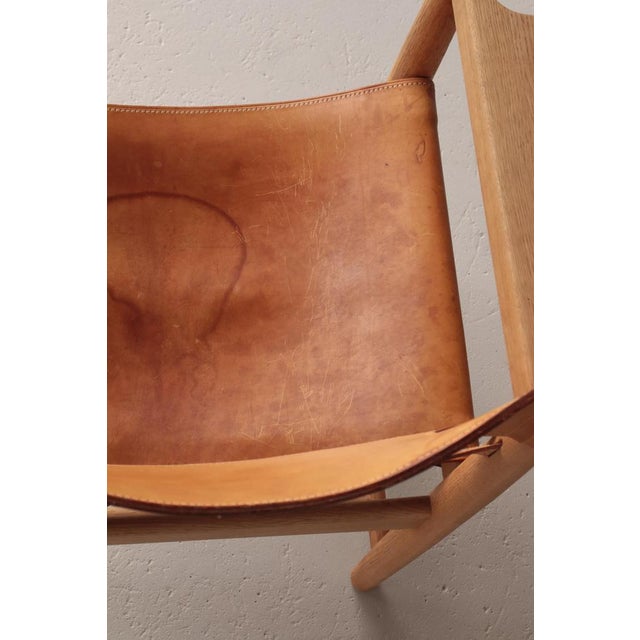 Model BM3238 Spanish Armchairs in Oak and Leather by Børge Mogensen for Fredericia, 1970s, Set of 2 For Sale - Image 10 of 18