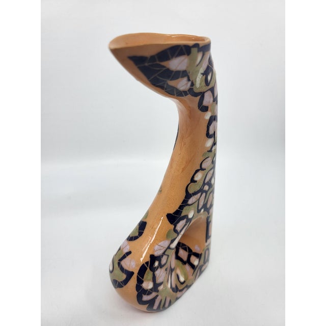 Ceramic Vintage Ceramic Soliflore Vase by Gabrielle Mackiewicz, France, 1960s For Sale - Image 7 of 11