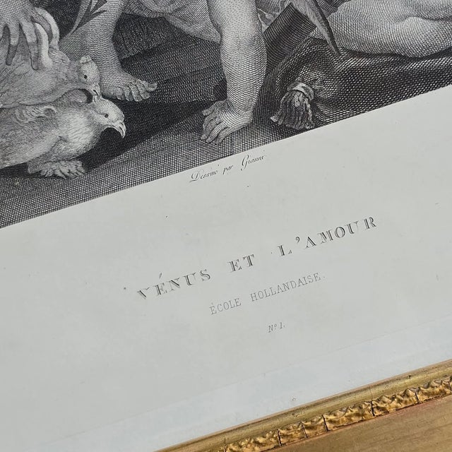 Lambert Sustris, Venus and Love, 1807, Etching and Engraving on Paper, Framed For Sale - Image 9 of 18