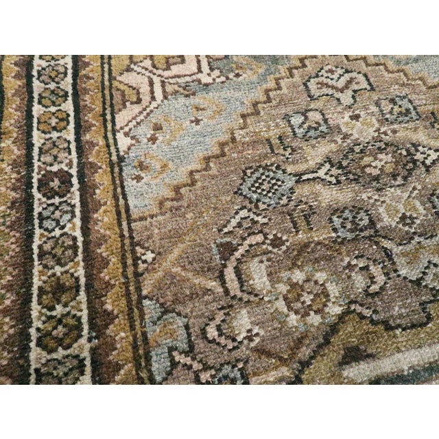 Early 20th Century Galerie Shabab Collection Early 20th Century Persian Malayer Throw Rug For Sale - Image 5 of 8