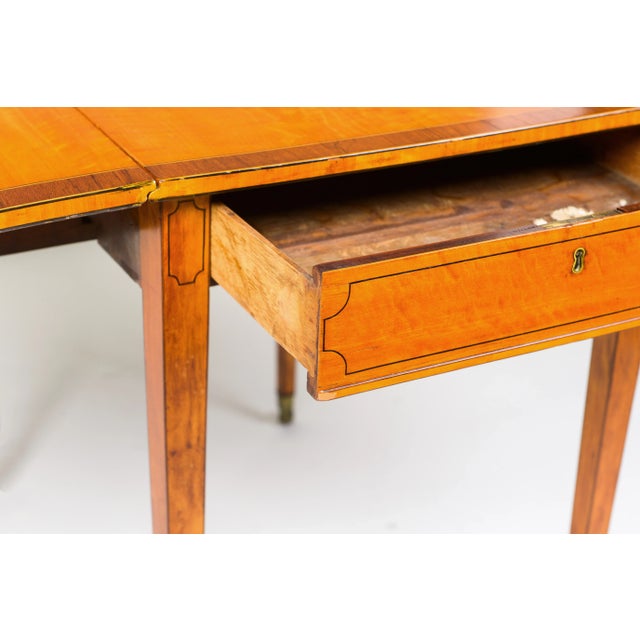 Brown George III Satinwood and Mahogany Pembroke Table For Sale - Image 8 of 10