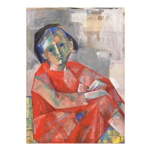 'Girl in Red' by Carlo Maria Mariani, 1959, Guggenheim, Los Angeles County Museum of Art, Rome, Academy of Fine Arts, Venice Biennale