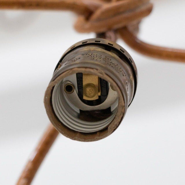 1960s Italian Rattan Pendant Light For Sale - Image 10 of 11