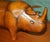 Omersa Brown Leather Rhinoceros Ottoman in the style of Liberty London For Sale - Image 4 of 13