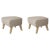 Set of Beige and Natural Oak Sahco Zero Footstool by Lassen For Sale - Image 6 of 6