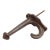 Antique Tack End Cast Iron Wall Hook For Sale